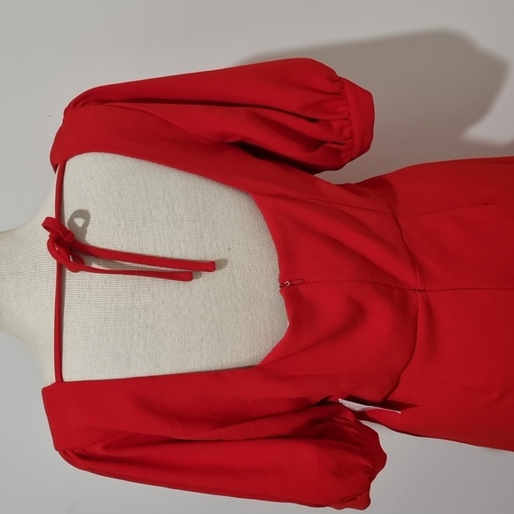 Tussah, sandra midi dress, coral red, size 14. - Picture 7 of 9